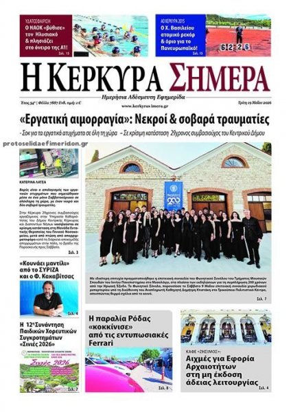 Η Κέρκυρα Σήμερα